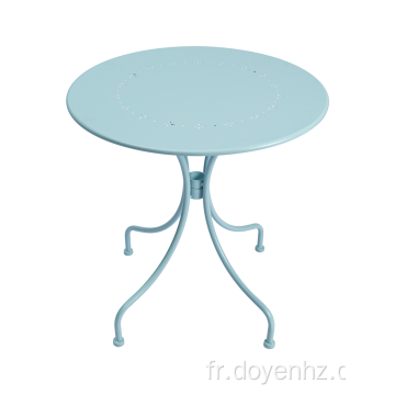 Table dépliable en métal de 70 cm avec plateau à motif